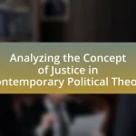 Analyzing the Concept of Justice in Contemporary Political Theory