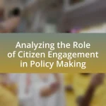 Analyzing the Role of Citizen Engagement in Policy Making
