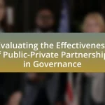 Evaluating the Effectiveness of Public-Private Partnerships in Governance
