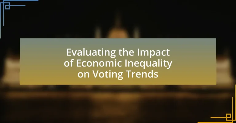 Evaluating the Impact of Economic Inequality on Voting Trends