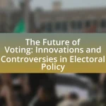 The Future of Voting: Innovations and Controversies in Electoral Policy