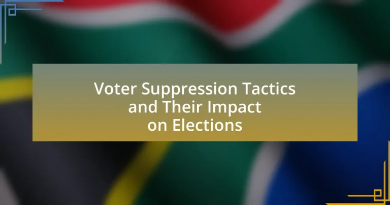 Voter Suppression Tactics and Their Impact on Elections