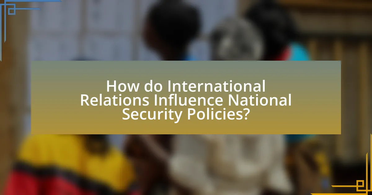 How do International Relations Influence National Security Policies?