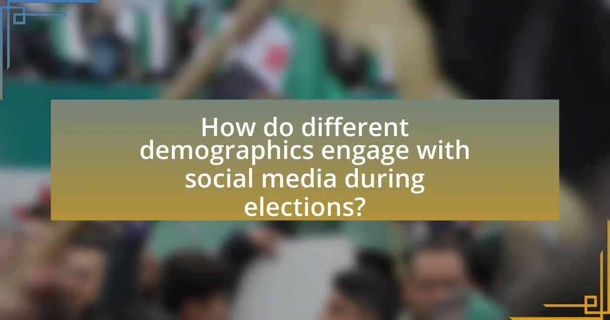 How do different demographics engage with social media during elections?