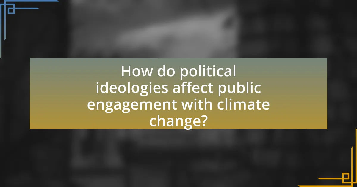 How do political ideologies affect public engagement with climate change?