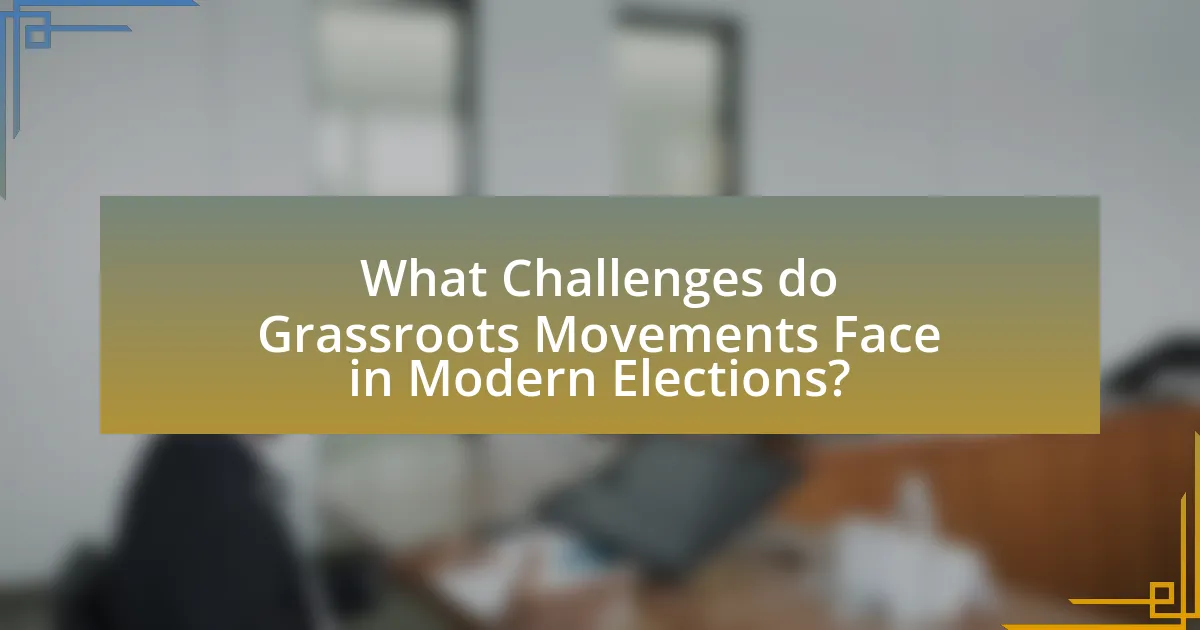 What Challenges do Grassroots Movements Face in Modern Elections?
