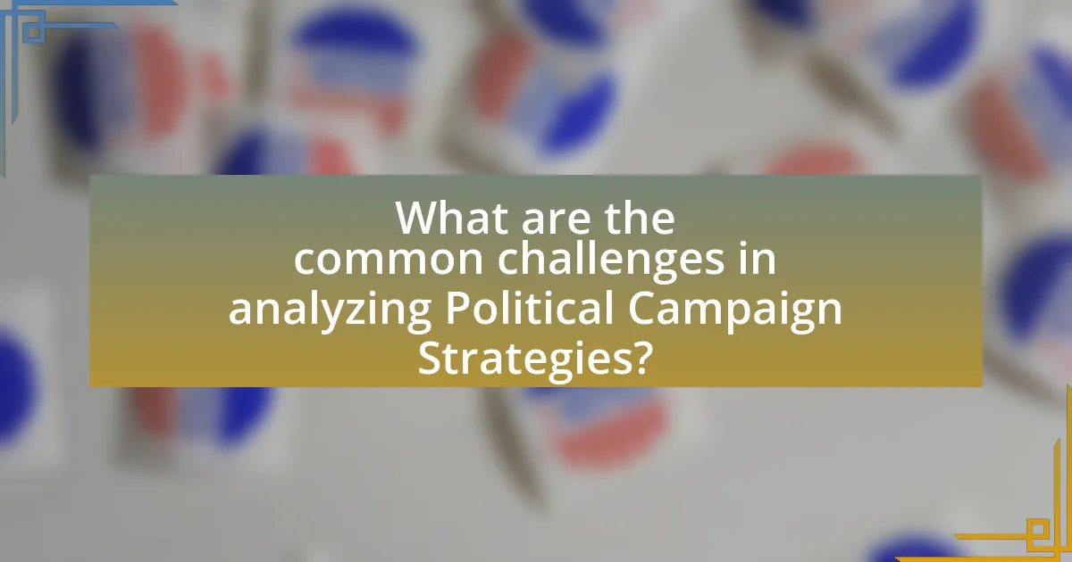 What are the common challenges in analyzing Political Campaign Strategies?