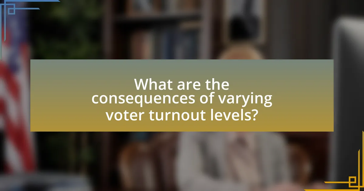 What are the consequences of varying voter turnout levels?