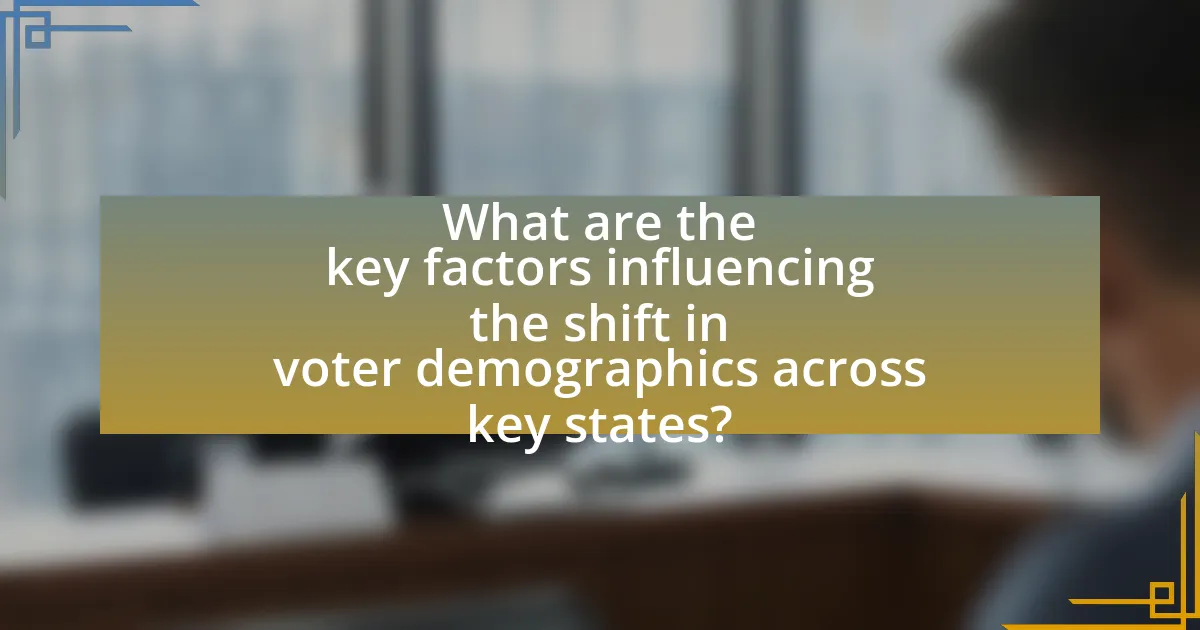 What are the key factors influencing the shift in voter demographics across key states?