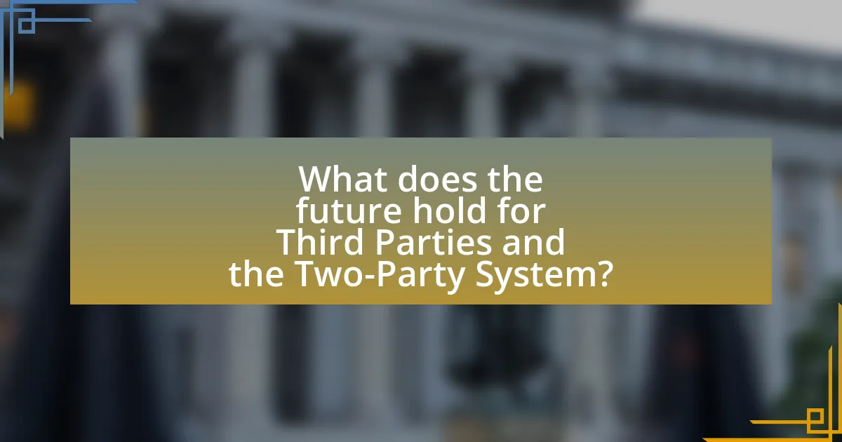 What does the future hold for Third Parties and the Two-Party System?