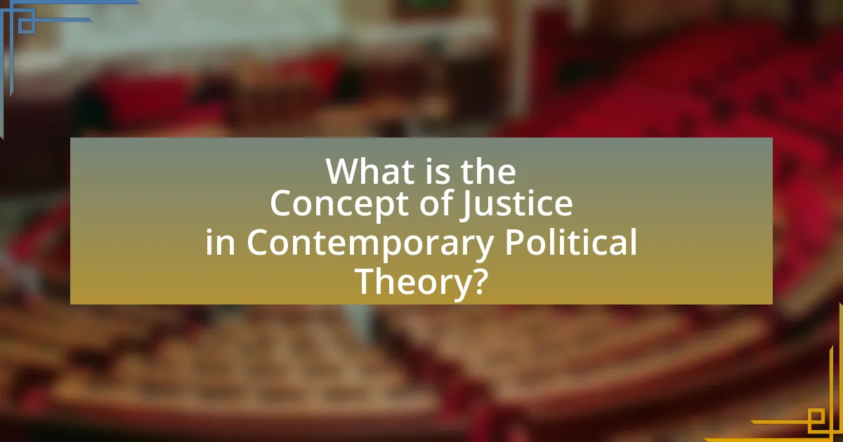 What is the Concept of Justice in Contemporary Political Theory?