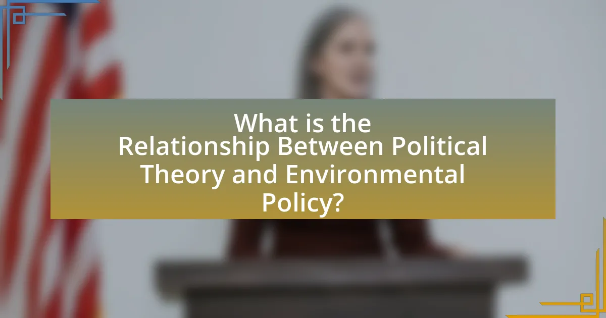 What is the Relationship Between Political Theory and Environmental Policy?