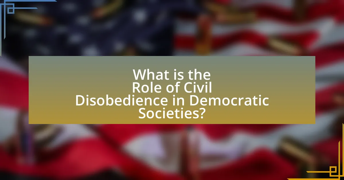 What is the Role of Civil Disobedience in Democratic Societies?