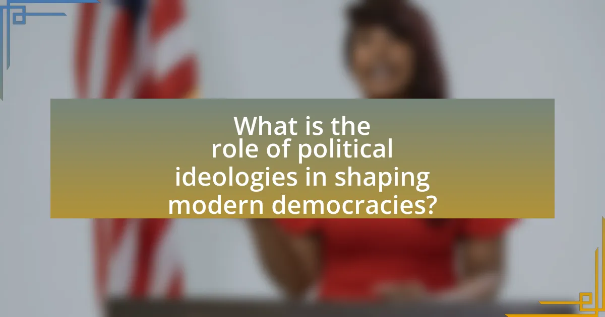 What is the role of political ideologies in shaping modern democracies?