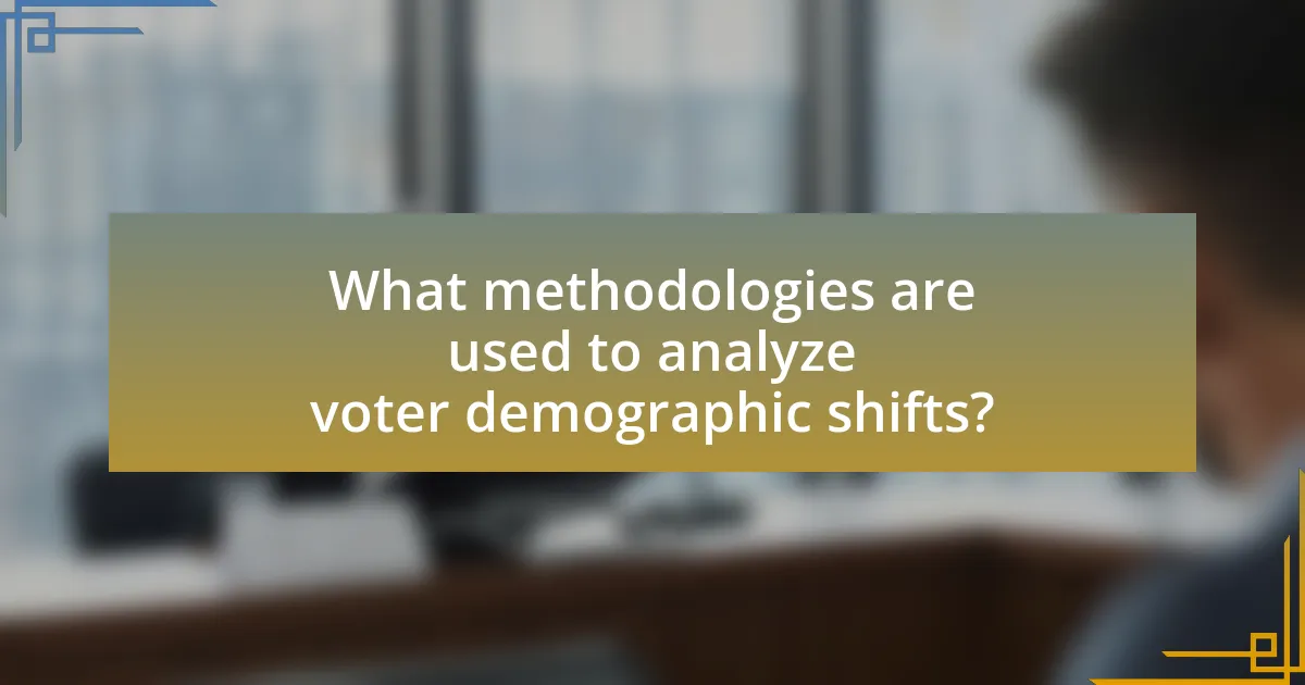 What methodologies are used to analyze voter demographic shifts?